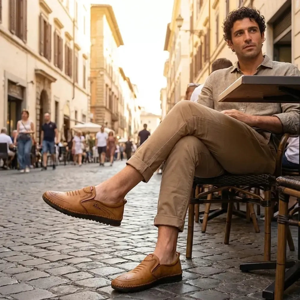 Mens leather shoes - footwear
