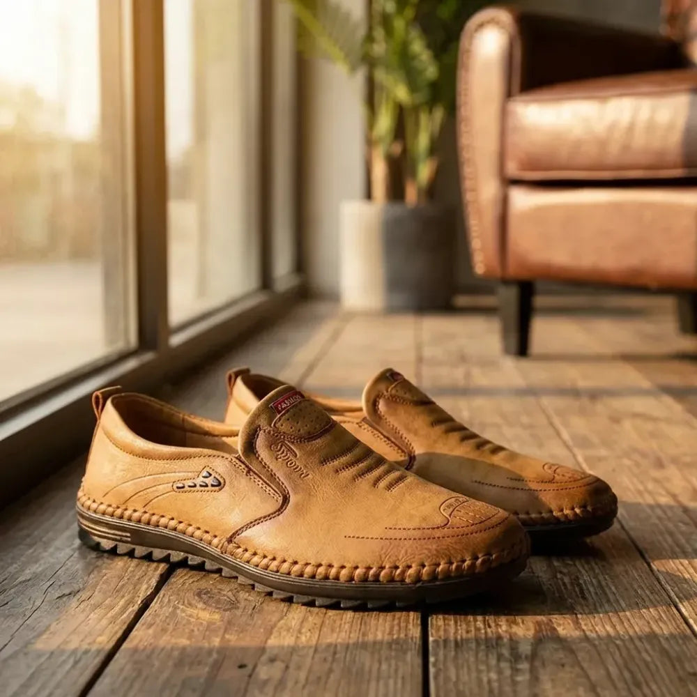 Mens leather shoes - footwear