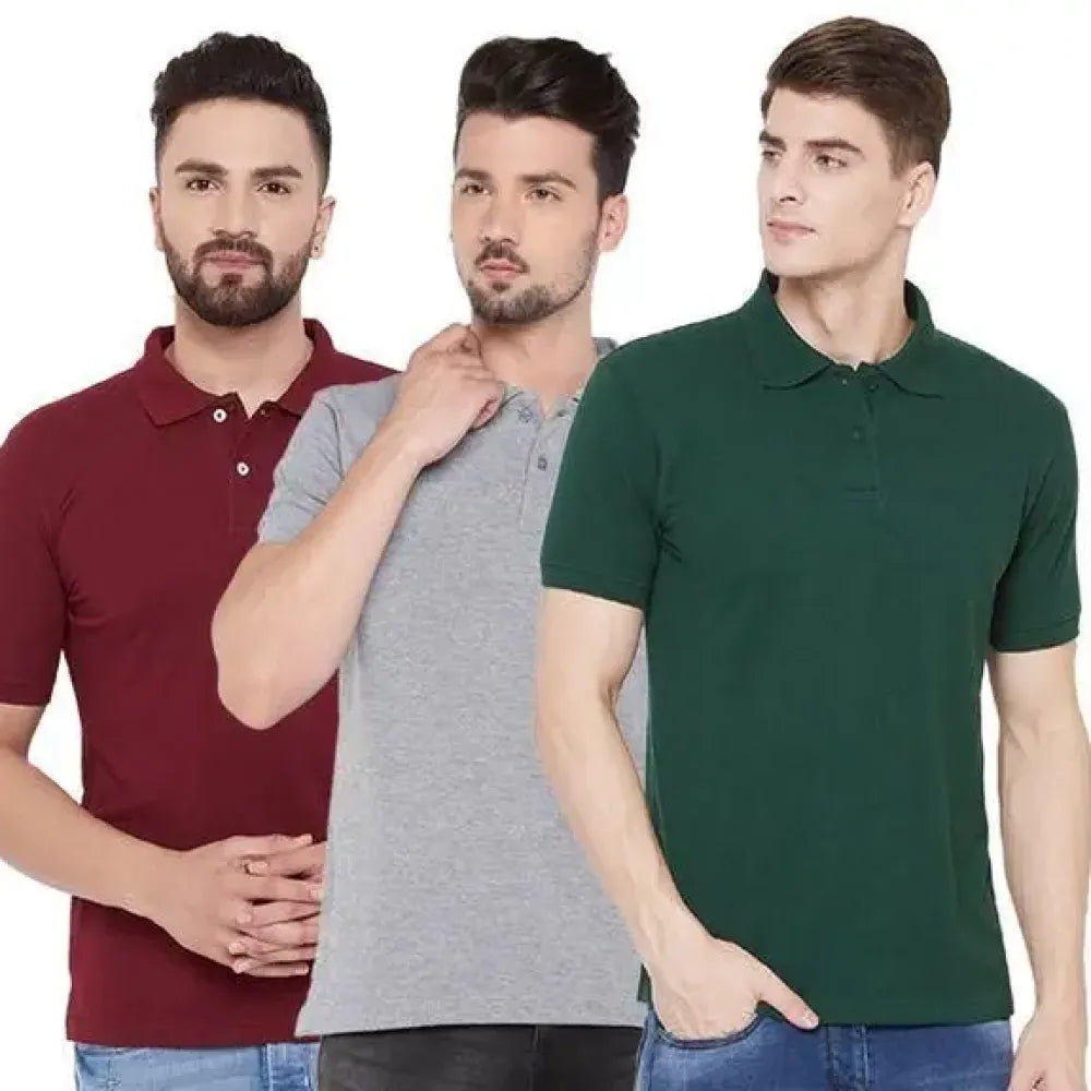Men’s polo t-shirts – pack of 3