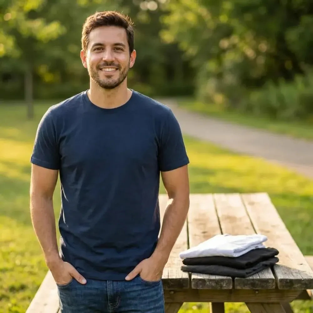 Men’s polycotton t-shirts – pack of 4