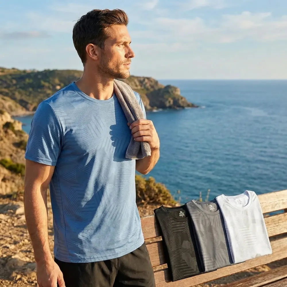 Men’s polyester t-shirts – pack of 4