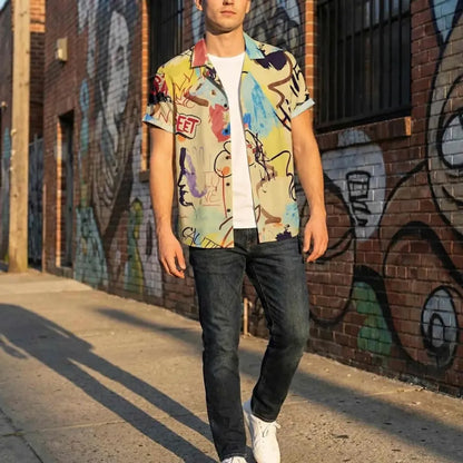 Men’s printed rayon casual shirt