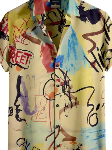 Men’s Printed Rayon Casual Shirt