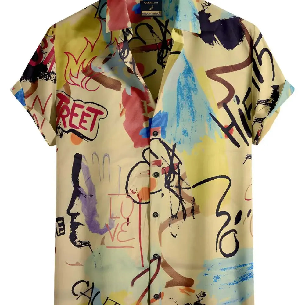 Men’s printed rayon casual shirt