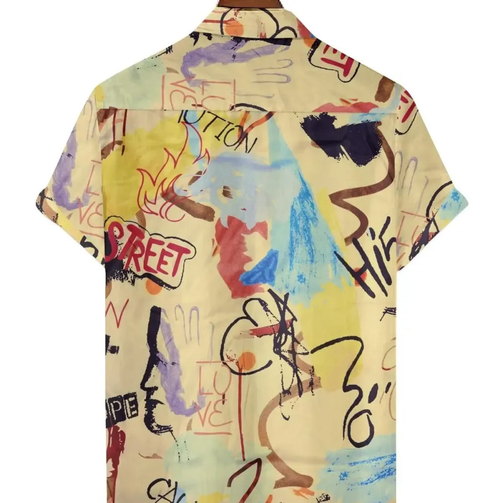 Men’s printed rayon casual shirt