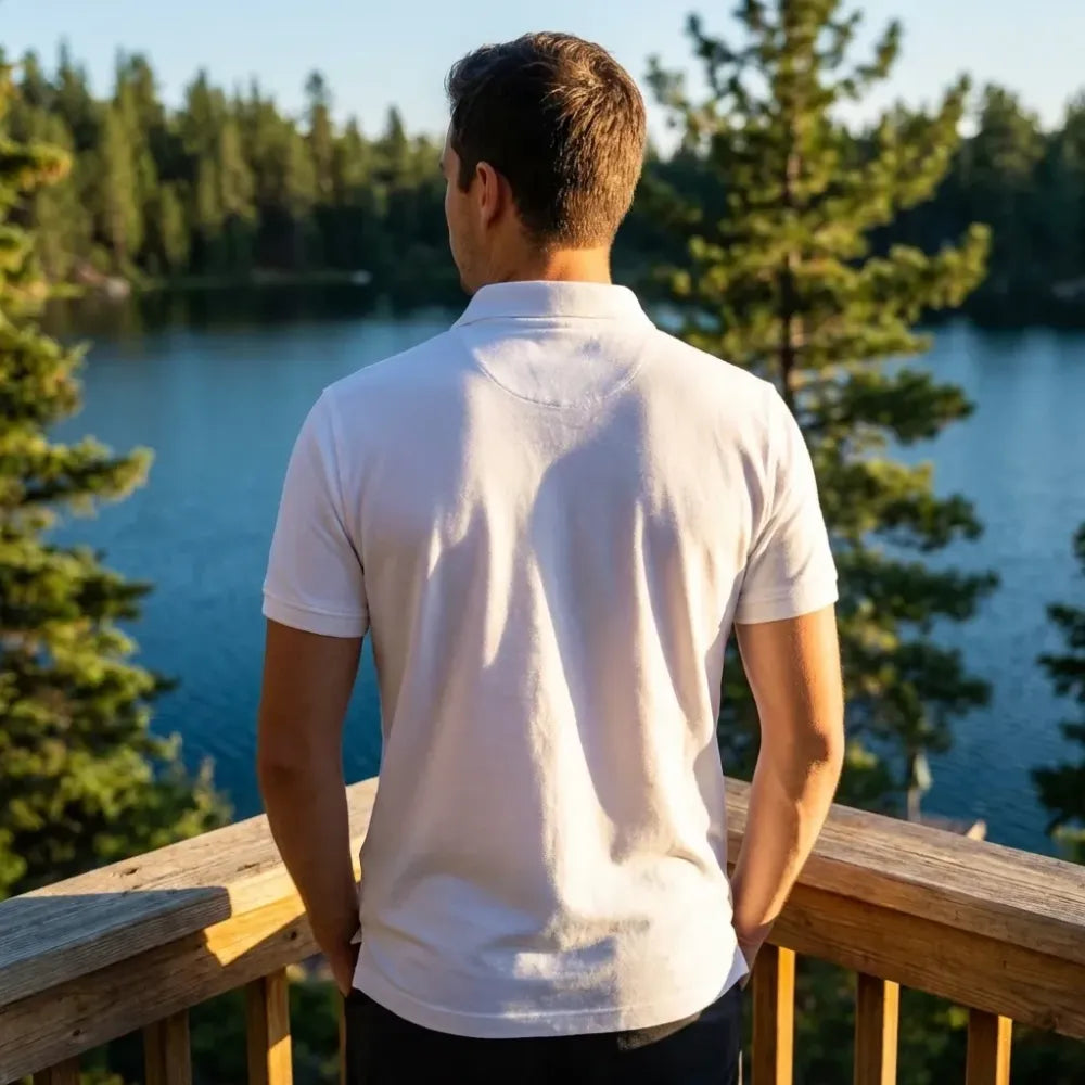 Men’s solid polo t-shirt