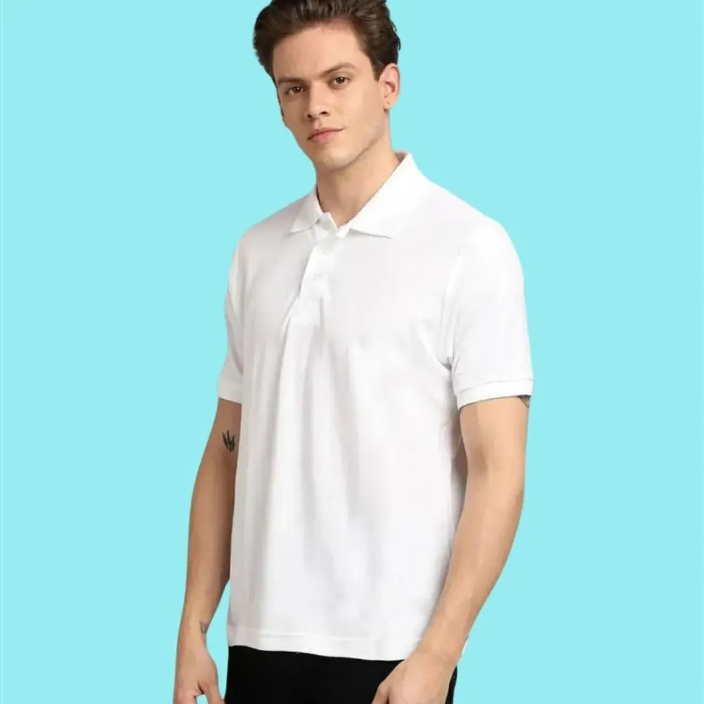 Men’s solid polo t-shirt