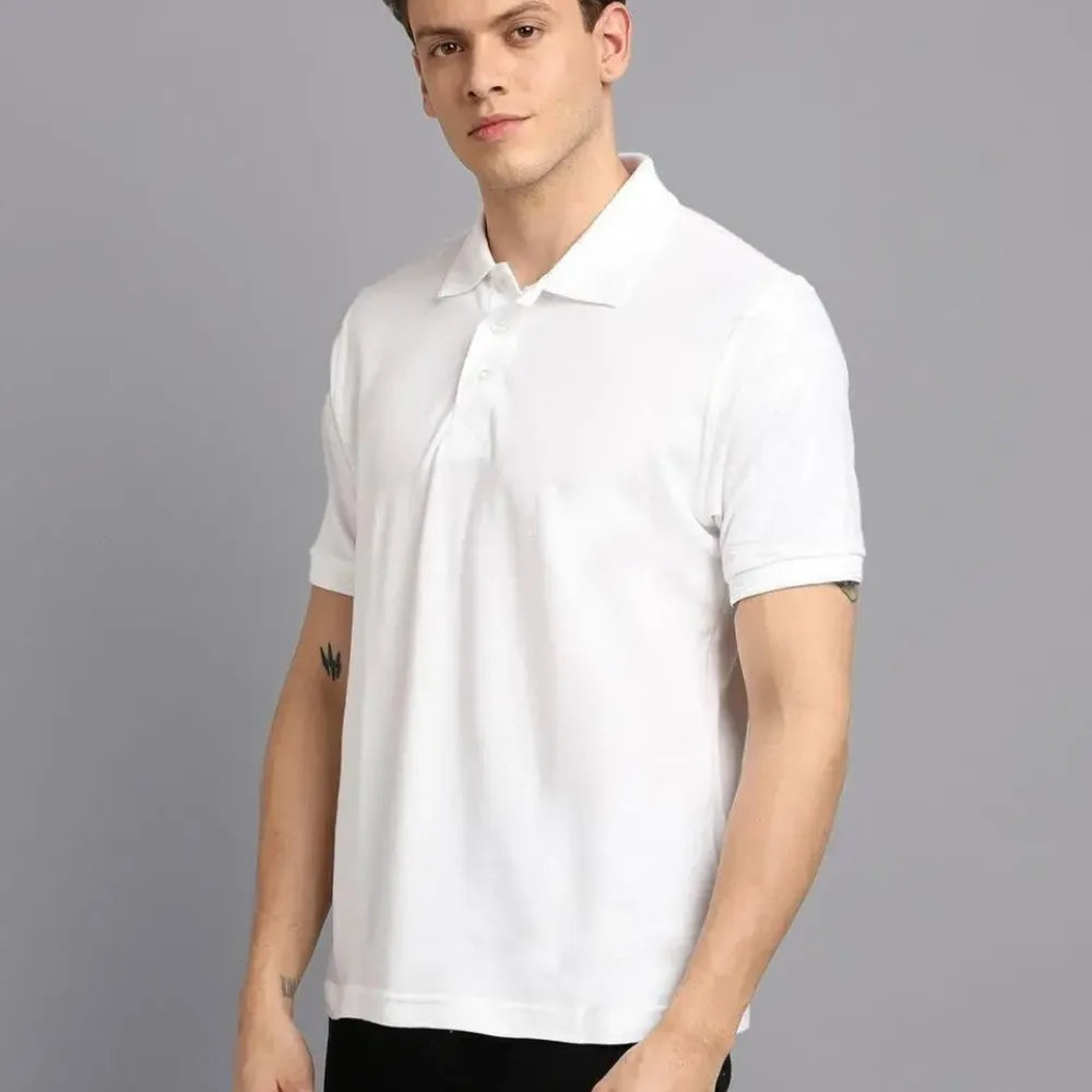 Men’s solid polo t-shirt