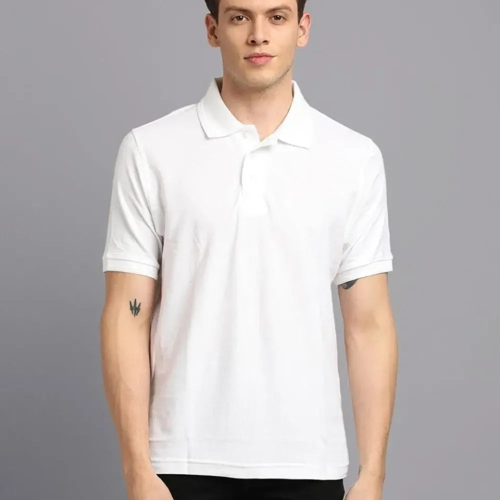 Men’s solid polo t-shirt