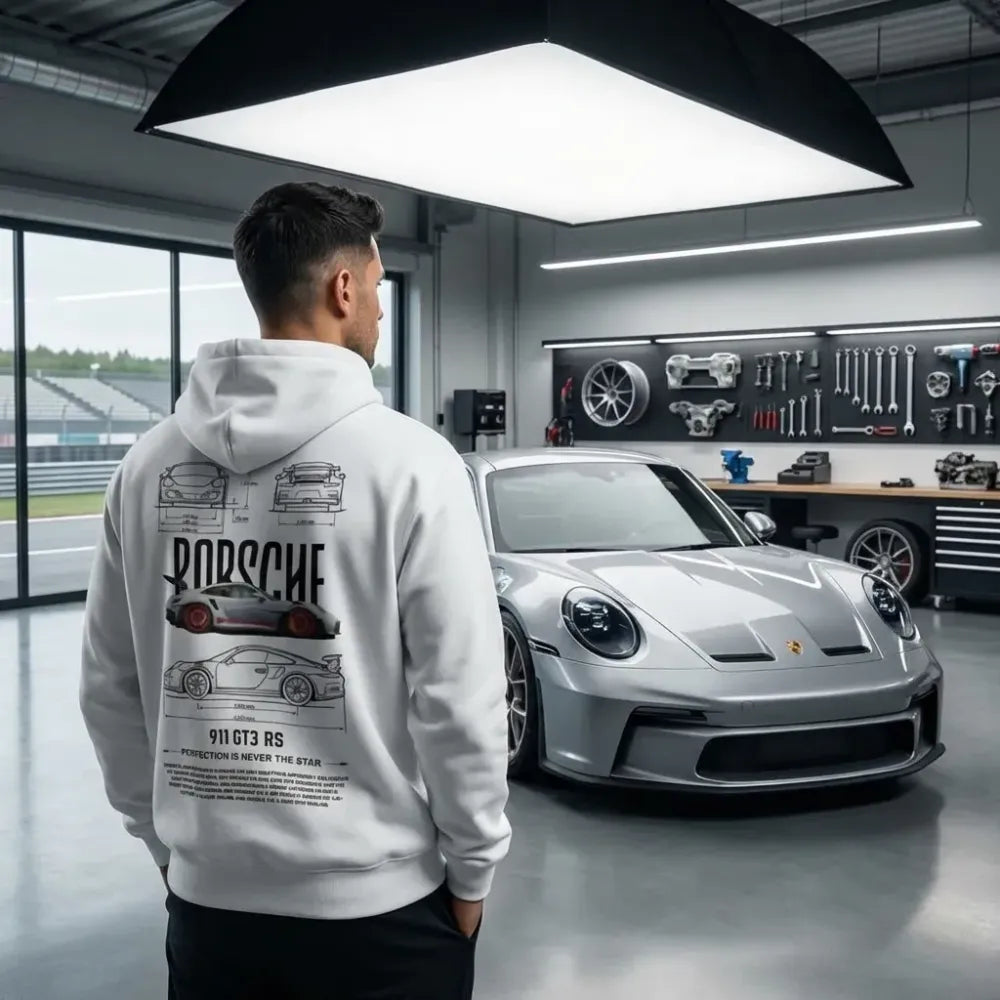 Men’s white graphic hoodie