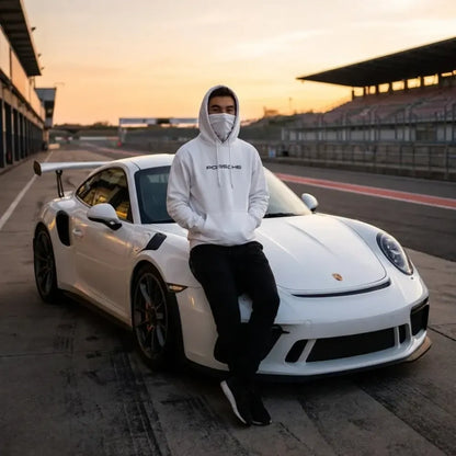 Men’s white graphic hoodie