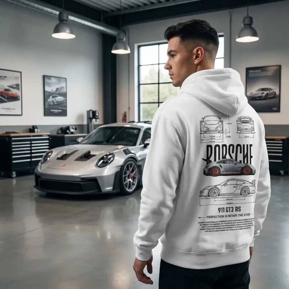 Men’s white graphic hoodie