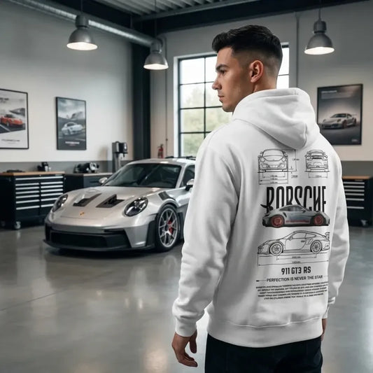 Men’s white graphic hoodie