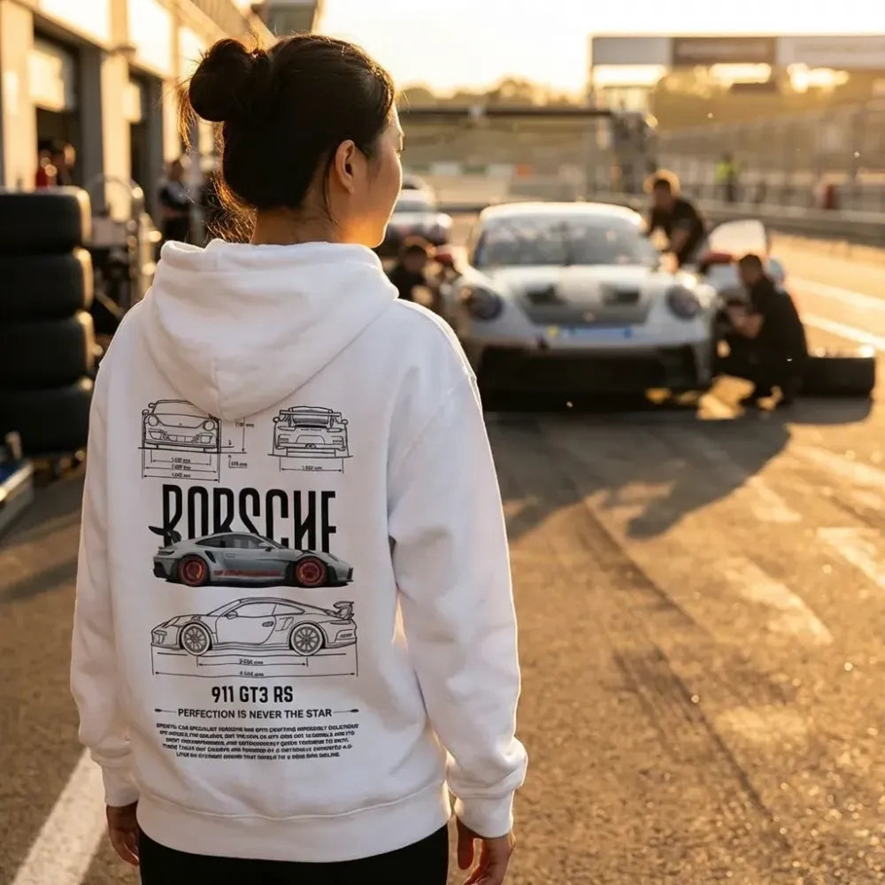Men’s white graphic hoodie