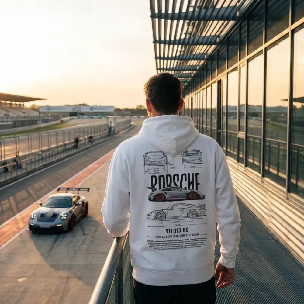 Men’s white graphic hoodie