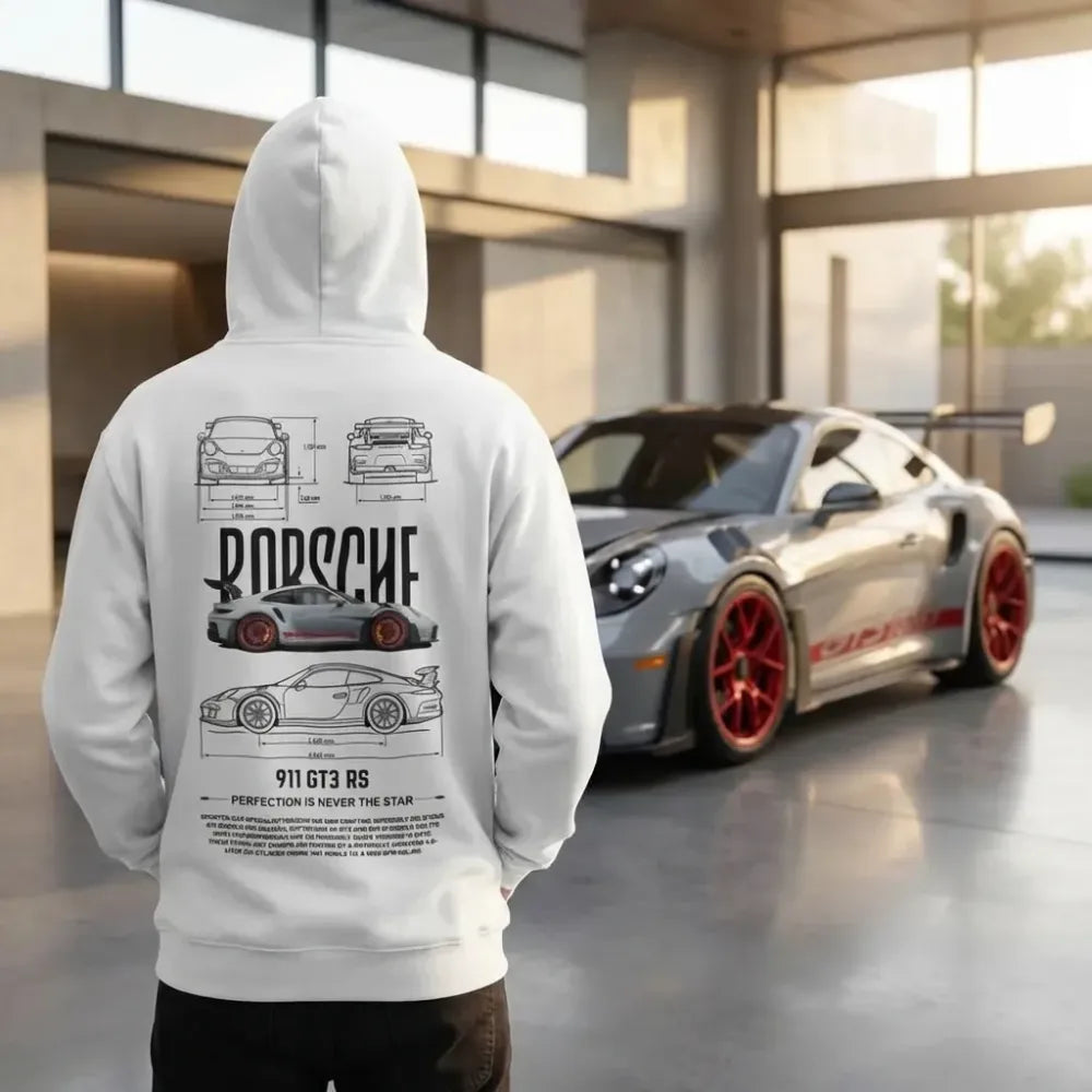 Men’s white graphic hoodie
