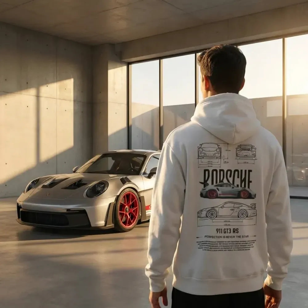 Men’s white graphic hoodie