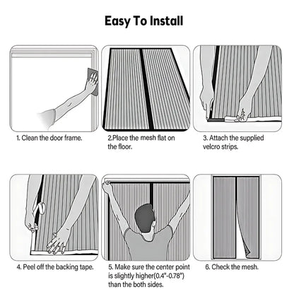Mesh magnetic mosquito net curtain