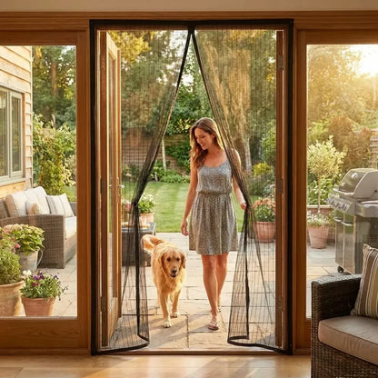 Mesh magnetic mosquito net curtain