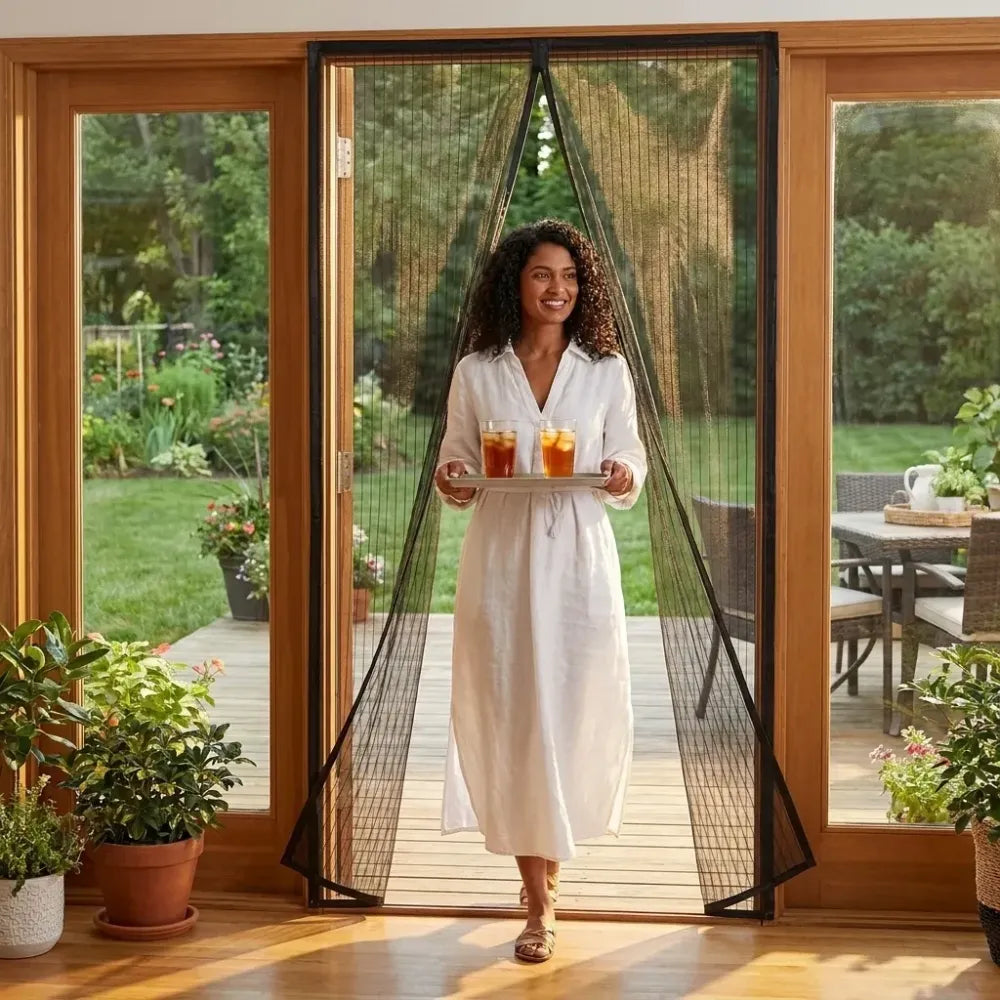 Mesh magnetic mosquito net curtain