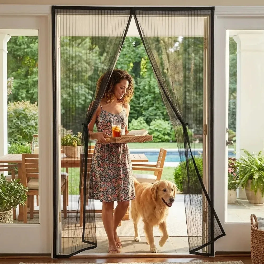 Mesh magnetic mosquito net curtain