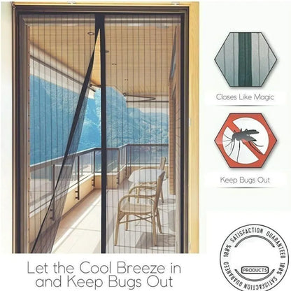 Mesh screen net home magnetic foldable anti mosquito door curtains