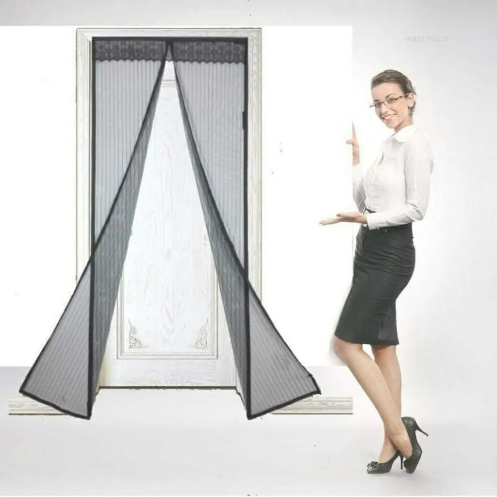 Mesh screen net home magnetic foldable anti mosquito door curtains