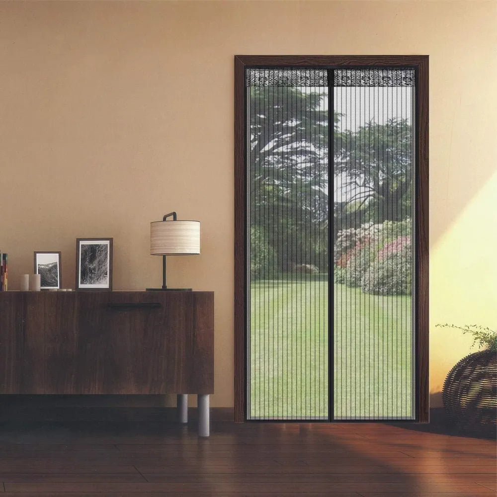 Mesh screen net home magnetic foldable anti mosquito door curtains