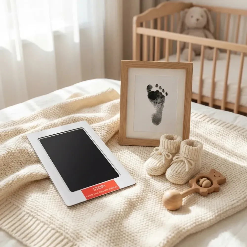 Mess-free baby footprint kit