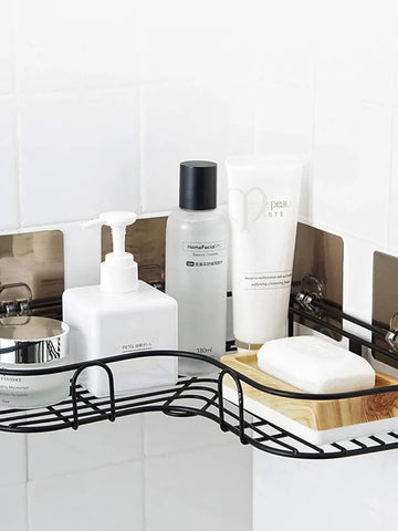 Metal Bathroom Corner Rack Storage Shelves