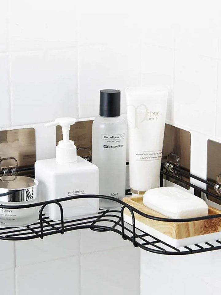 Metal Bathroom Corner Rack Storage Shelves