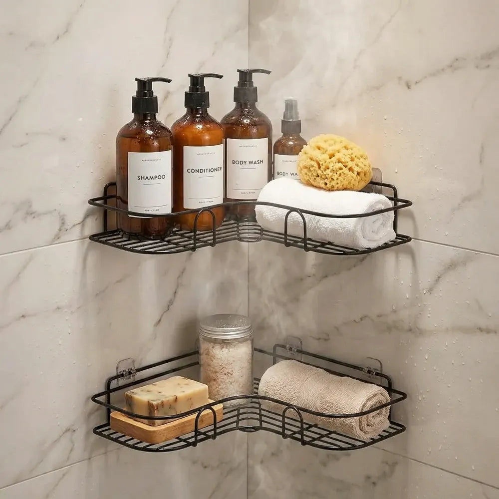 Metal bathroom corner rack storage shelves