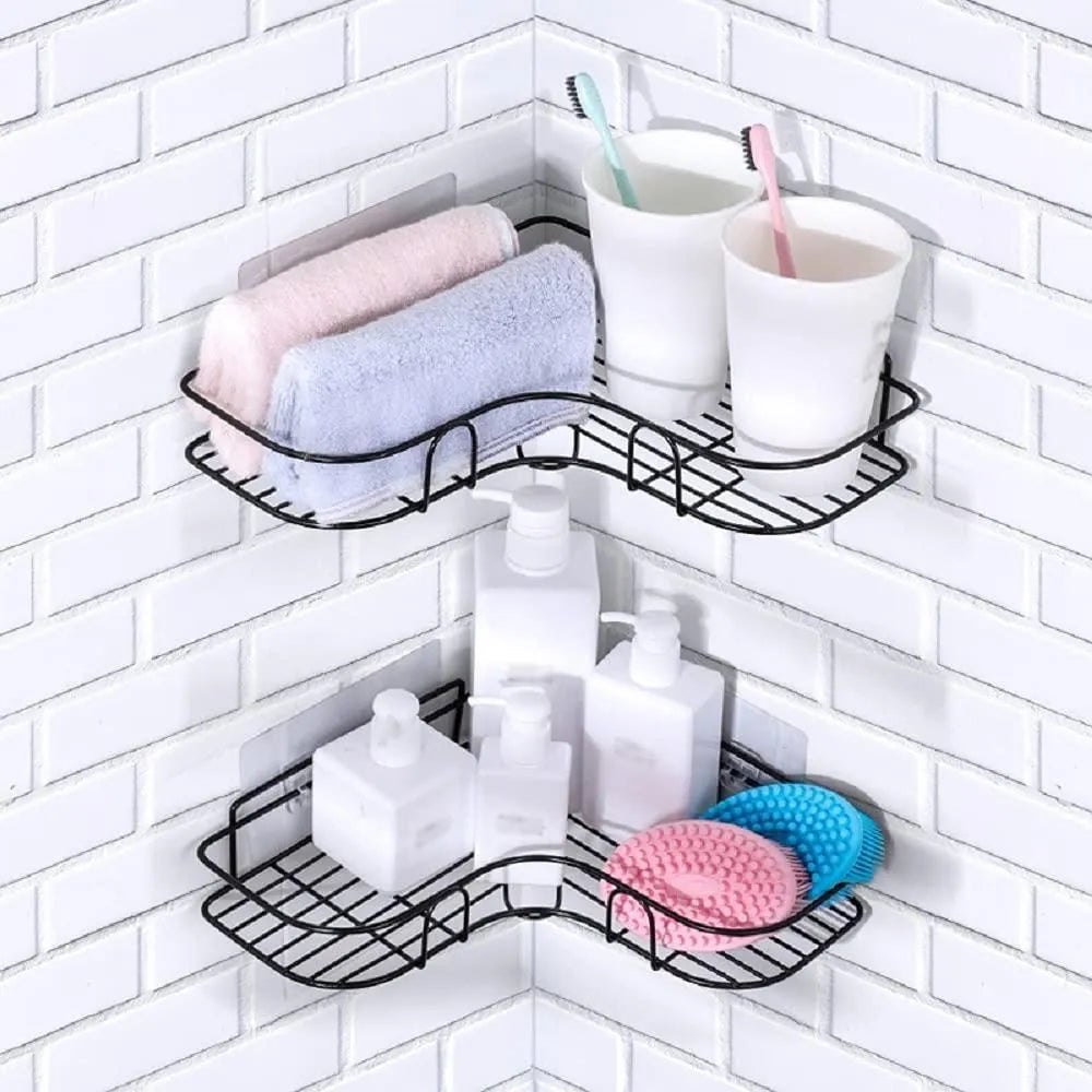 Metal bathroom corner rack storage shelves
