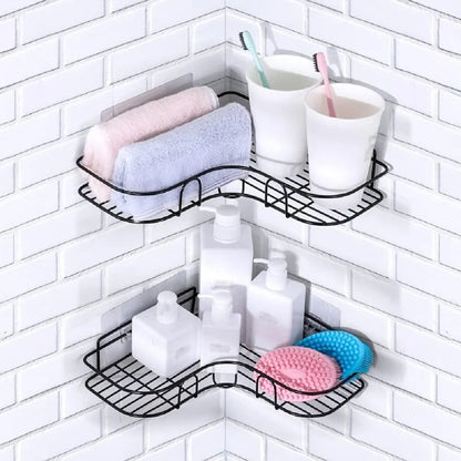 Metal bathroom corner rack storage shelves