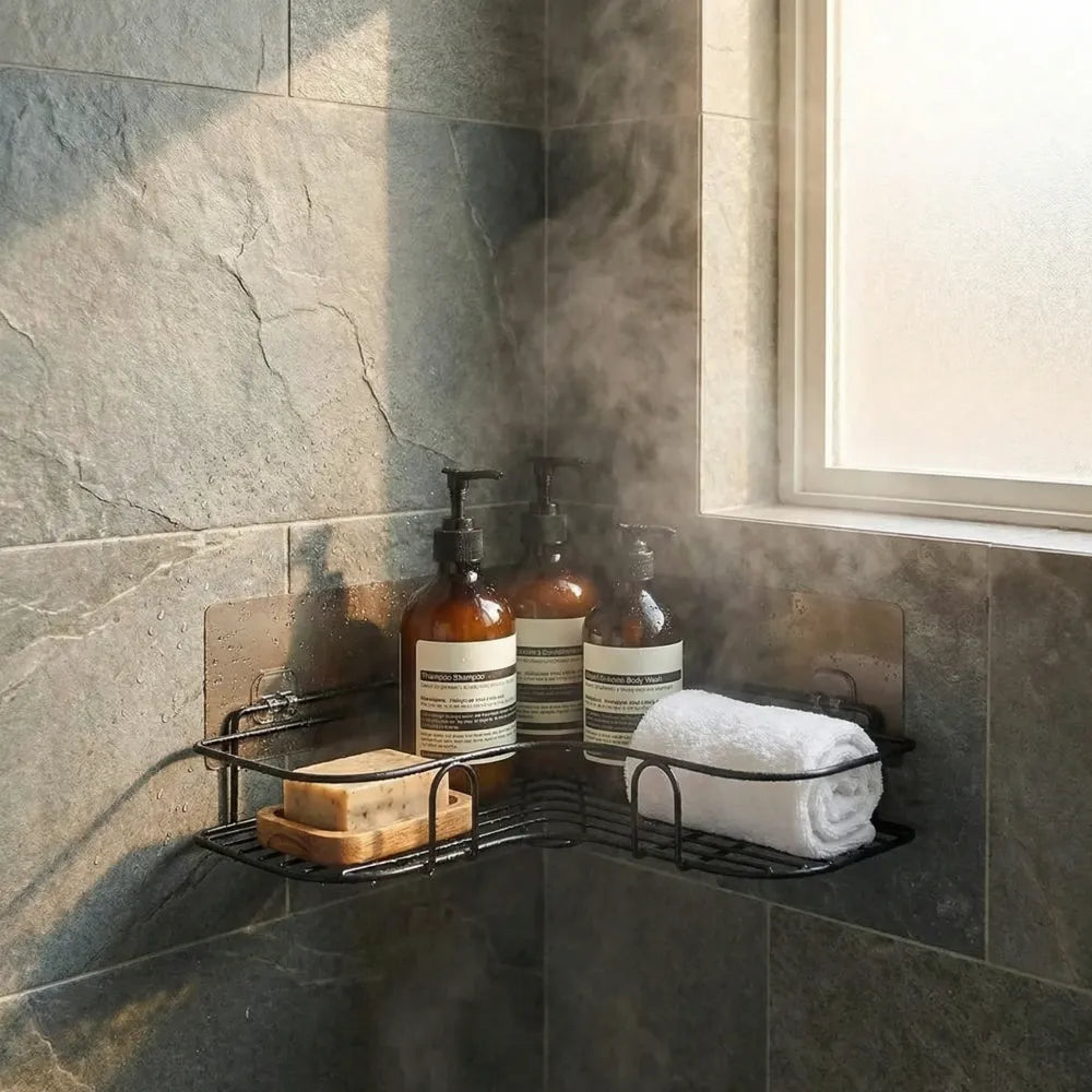 Metal bathroom corner rack storage shelves
