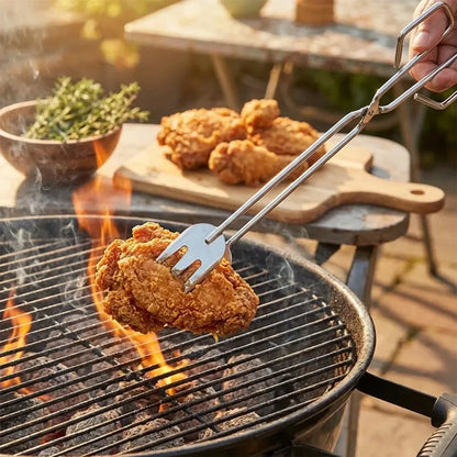 Metal bbq tongs clamp - home & kitchen
