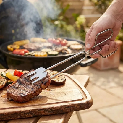 Metal bbq tongs clamp - home & kitchen