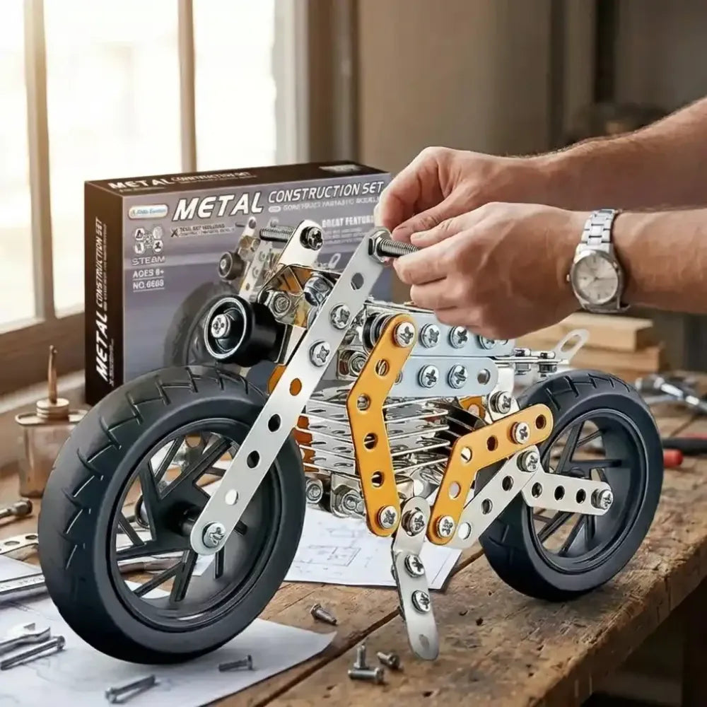 Metal bike building kit - toys