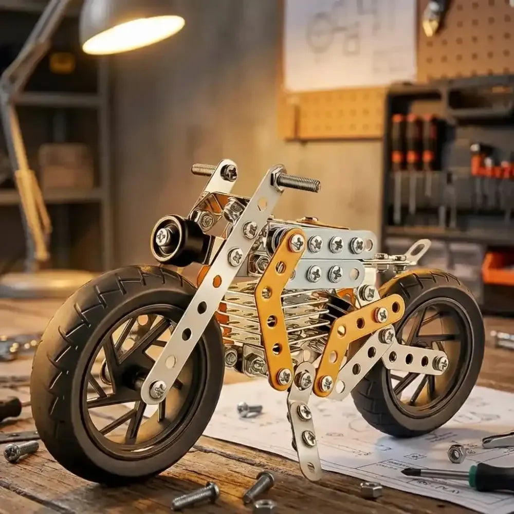 Metal bike building kit - toys