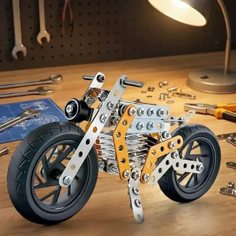 Metal bike building kit - toys