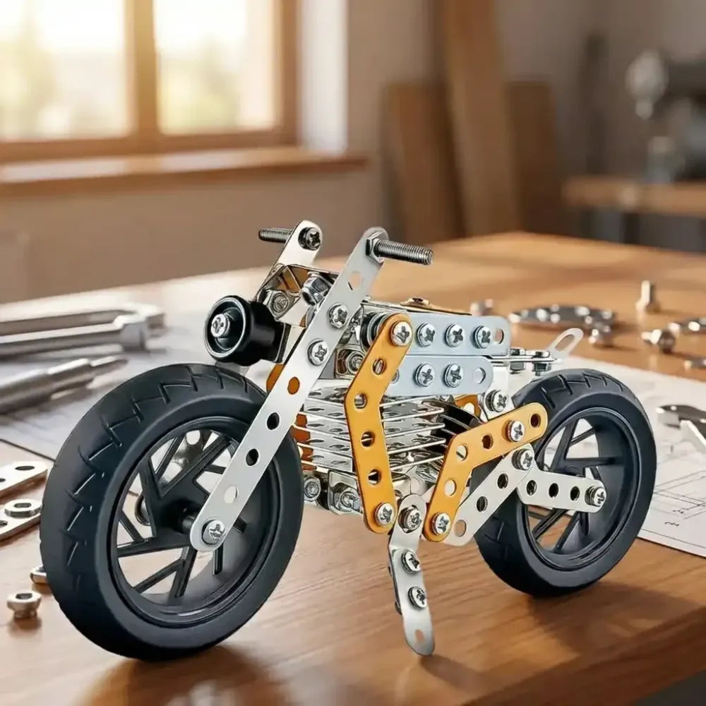 Metal bike building kit - toys