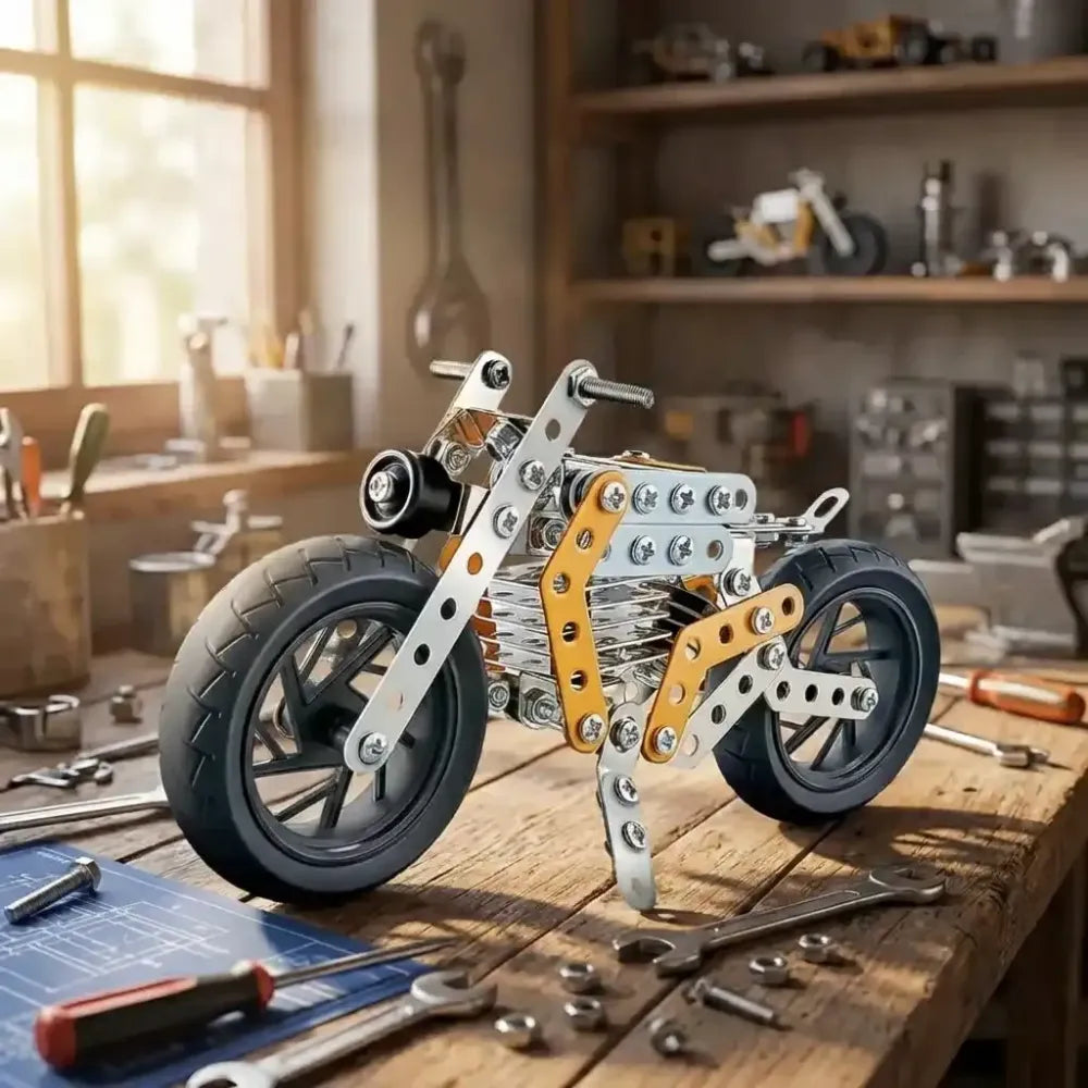 Metal bike building kit - toys