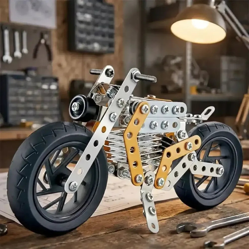 Metal bike building kit - toys