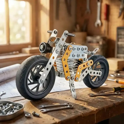 Metal bike building kit - toys
