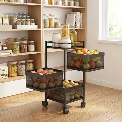 Metal kitchen storage trolley - home &