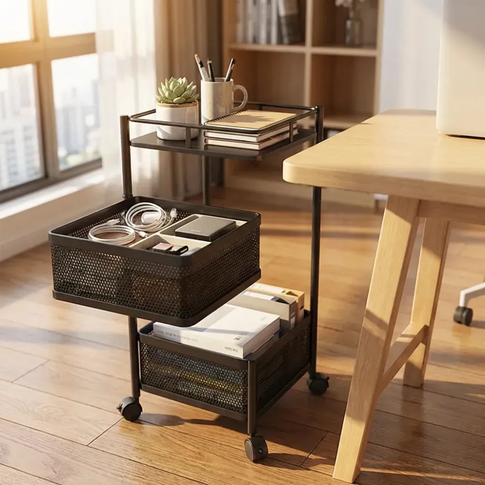 Metal kitchen storage trolley - home &