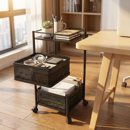 Metal kitchen storage trolley - home &