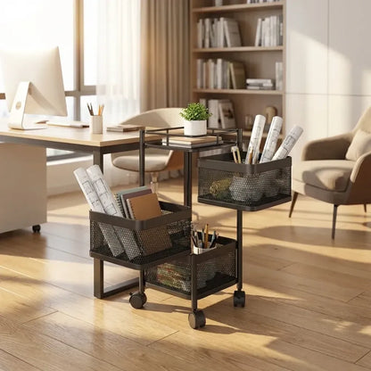 Metal kitchen storage trolley - home &