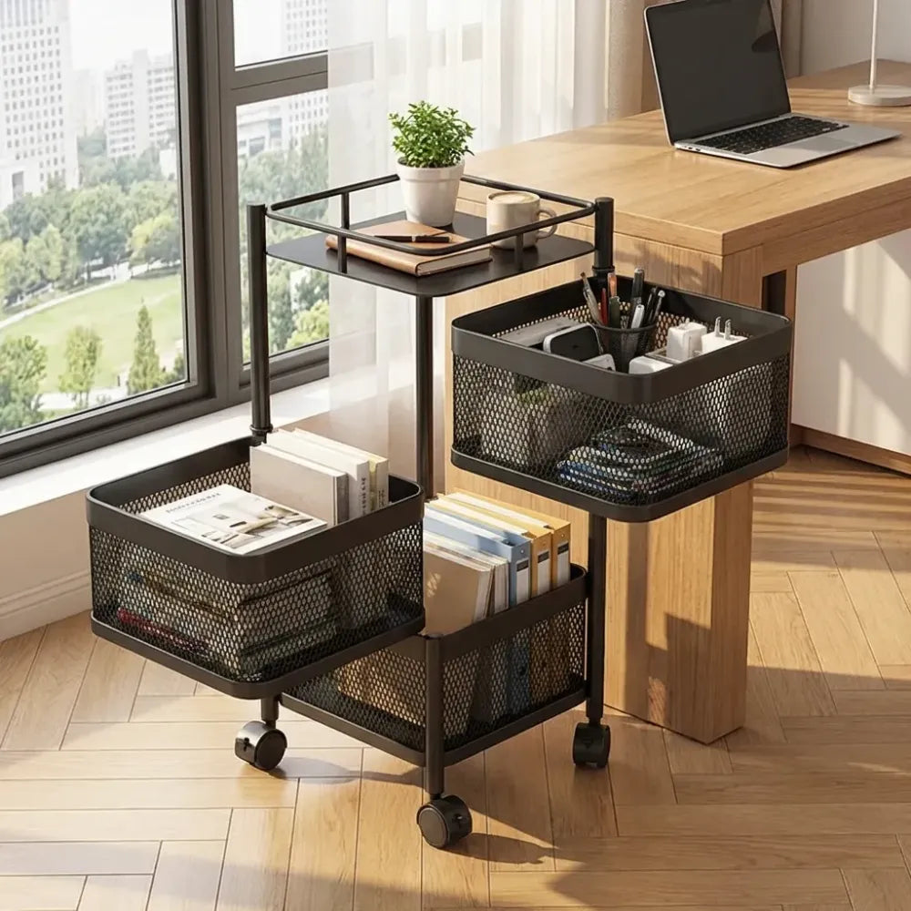 Metal kitchen storage trolley - home &