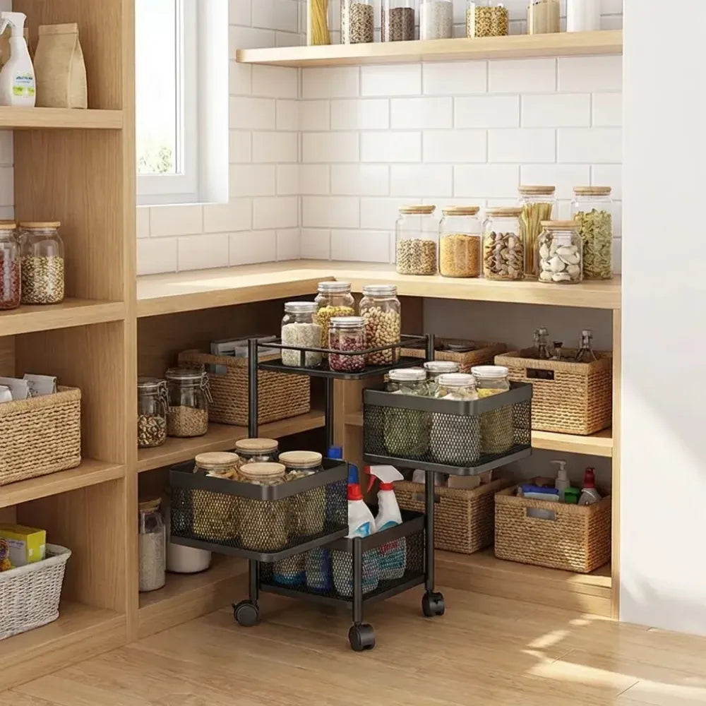 Metal kitchen storage trolley - home &